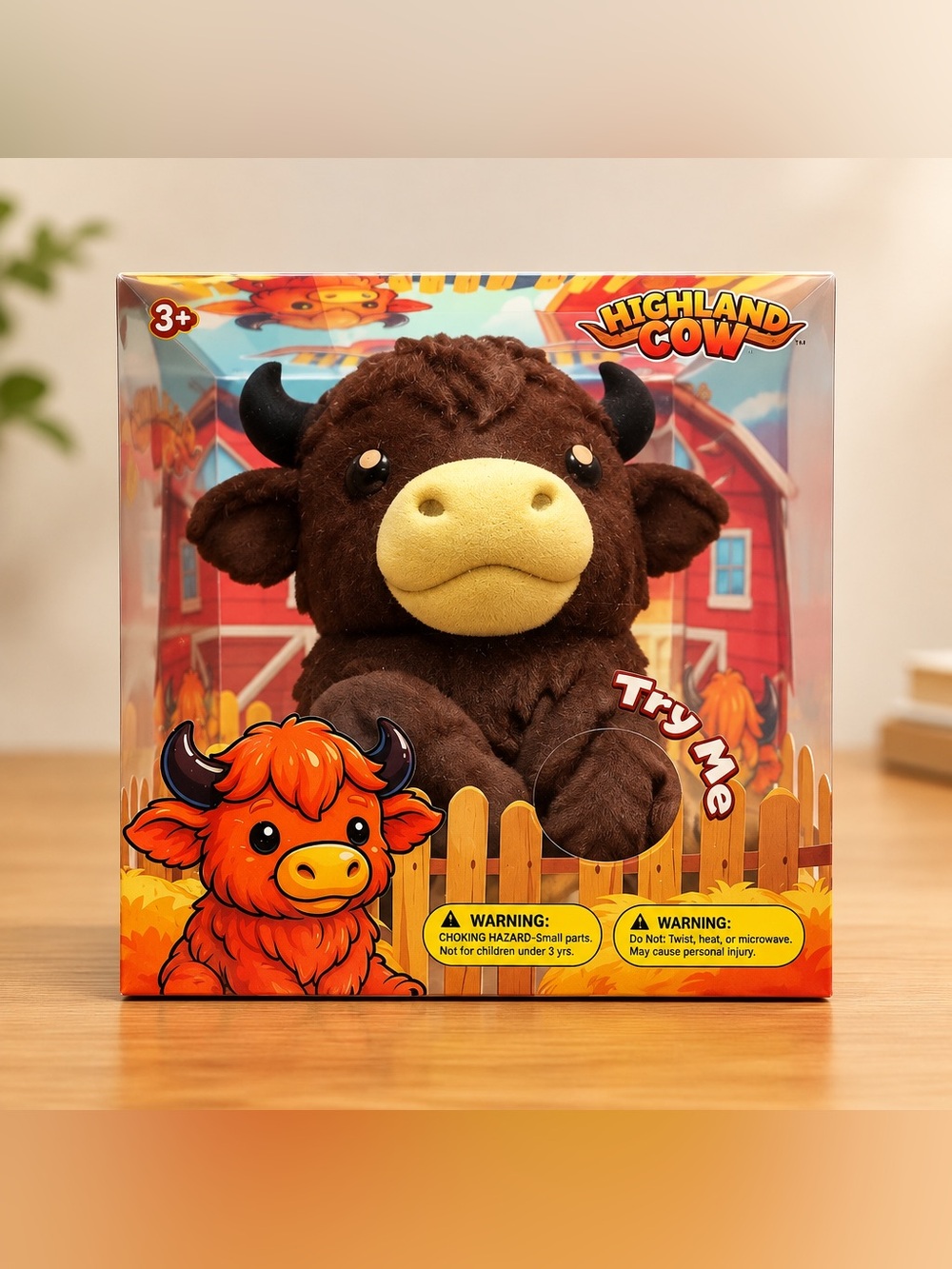 NIB Viral Highland Cow Squishy Fidget Toy Stress Relief